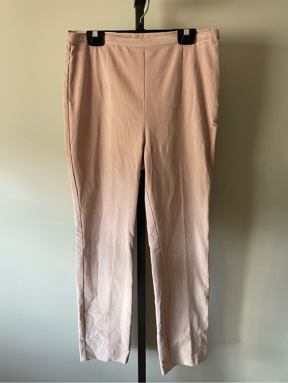 NWT Babaton Nigel Corduroy Velvet High Rise Slim Ankle Trouser Pant Pink
